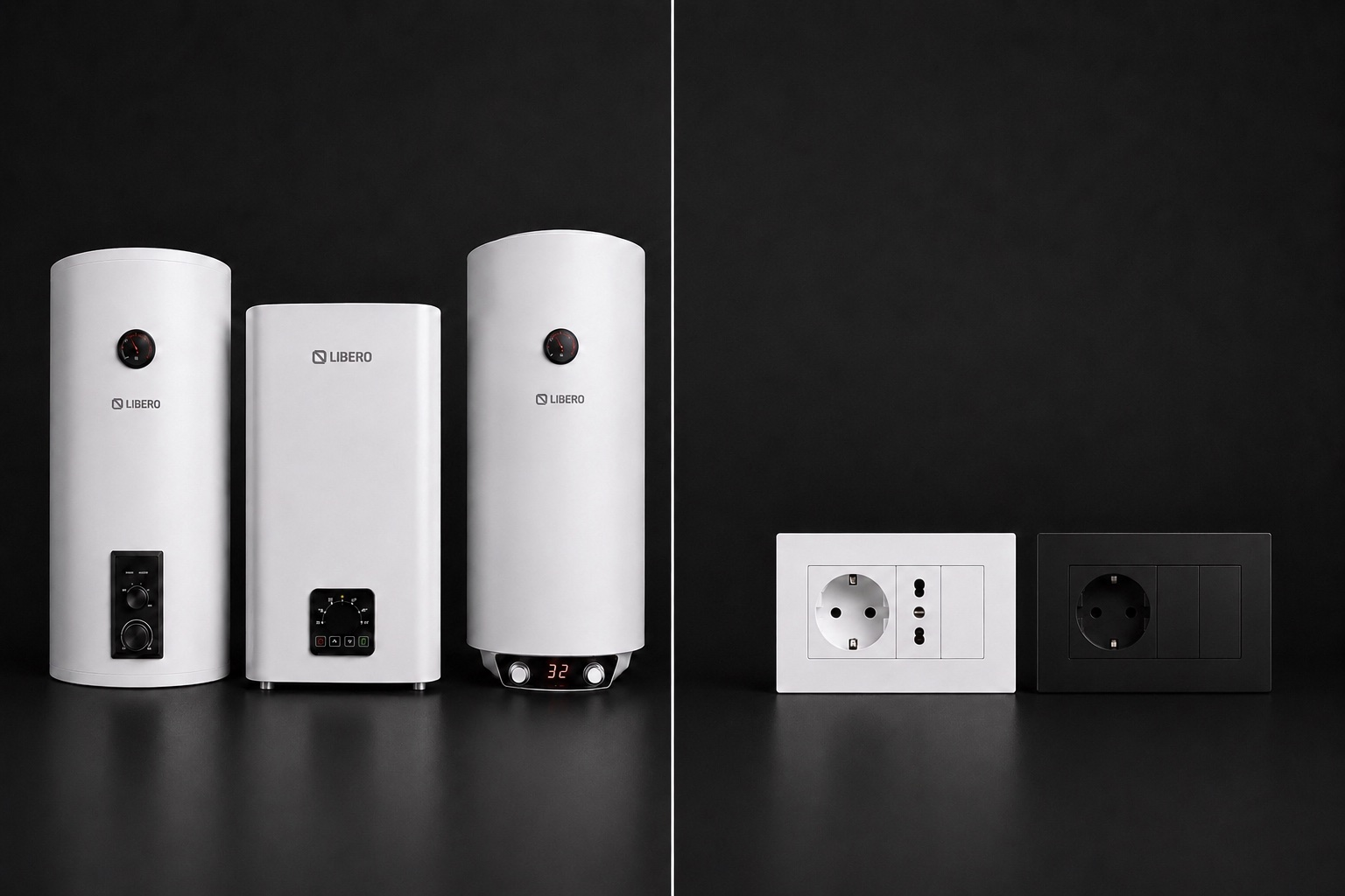 Libero water heaters and modular switches